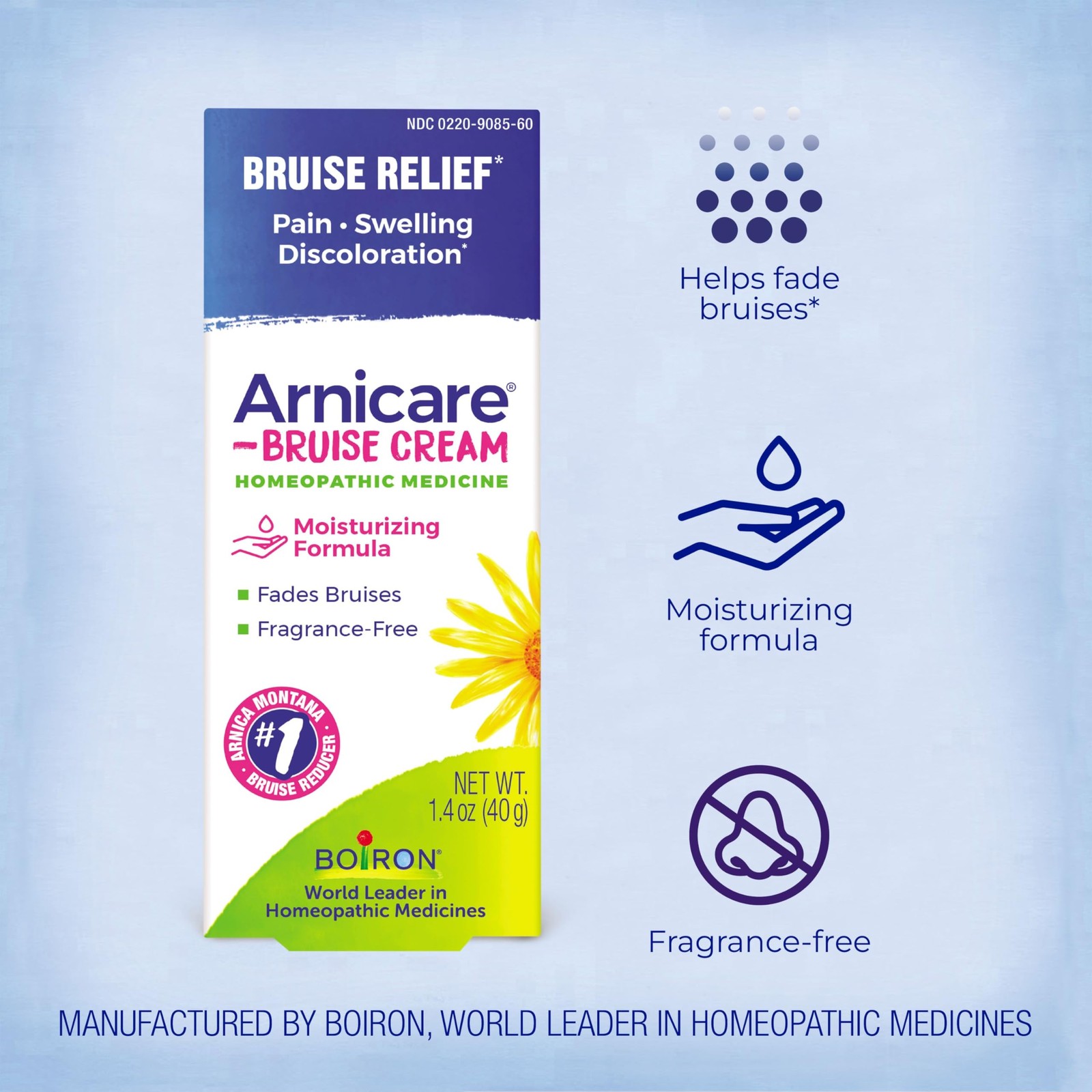 Boiron Arnicare Bruise Cream for Pain Relief 1.4 Ounce (Pack of 1), White