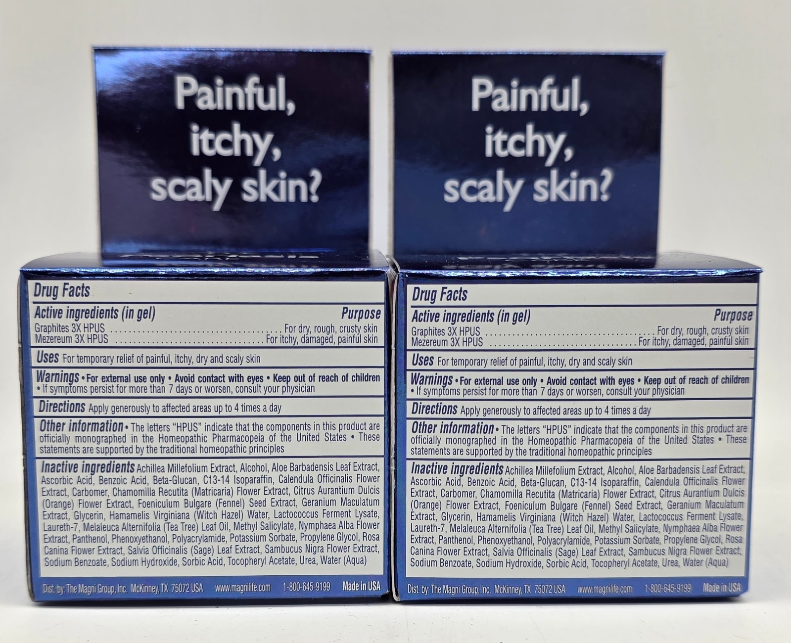 2PK MagniLife Psoriasis Care+ for Itchy Painful & Scaly Skin Non-Toxic 2 Oz Each