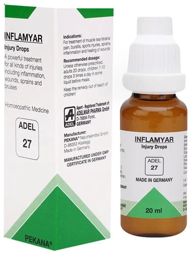 2 X ADEL 27 INFLAMYAR 20ml German Homeopathic Sports Injuries, Arthritis Drop