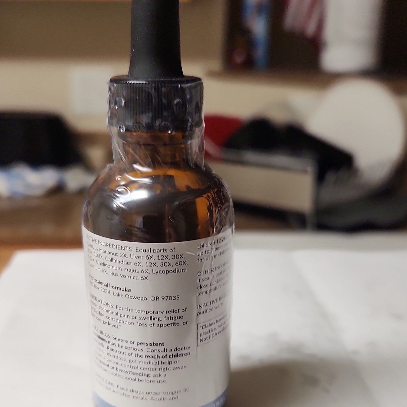 Professional Formulas Liver/Gallbladder Drops 1 fl oz HLGD Exp 12/2028