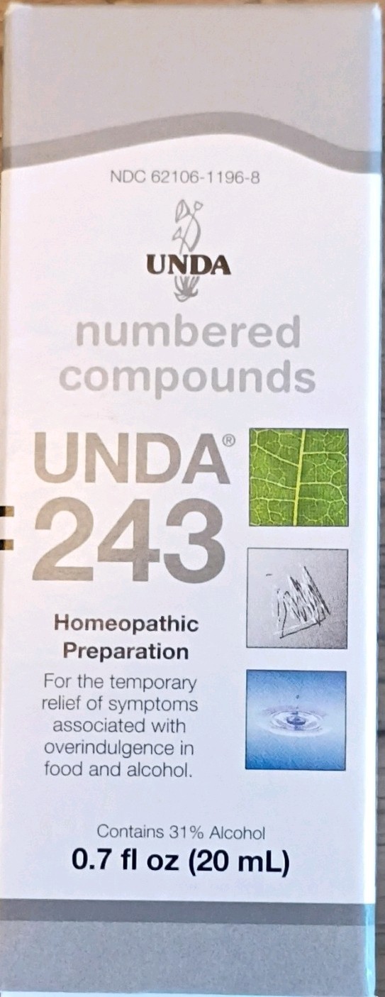 UNDA 243 Homeopathic Remedy Oral Liquid Drops, 5 Drops Dose, 0.7 fl oz