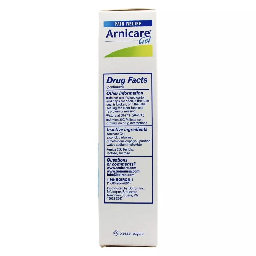 Boiron Arnicare Arnica Gel Value Pack + 1,30C Arnica Montana Blue Tube!,2.6Oz