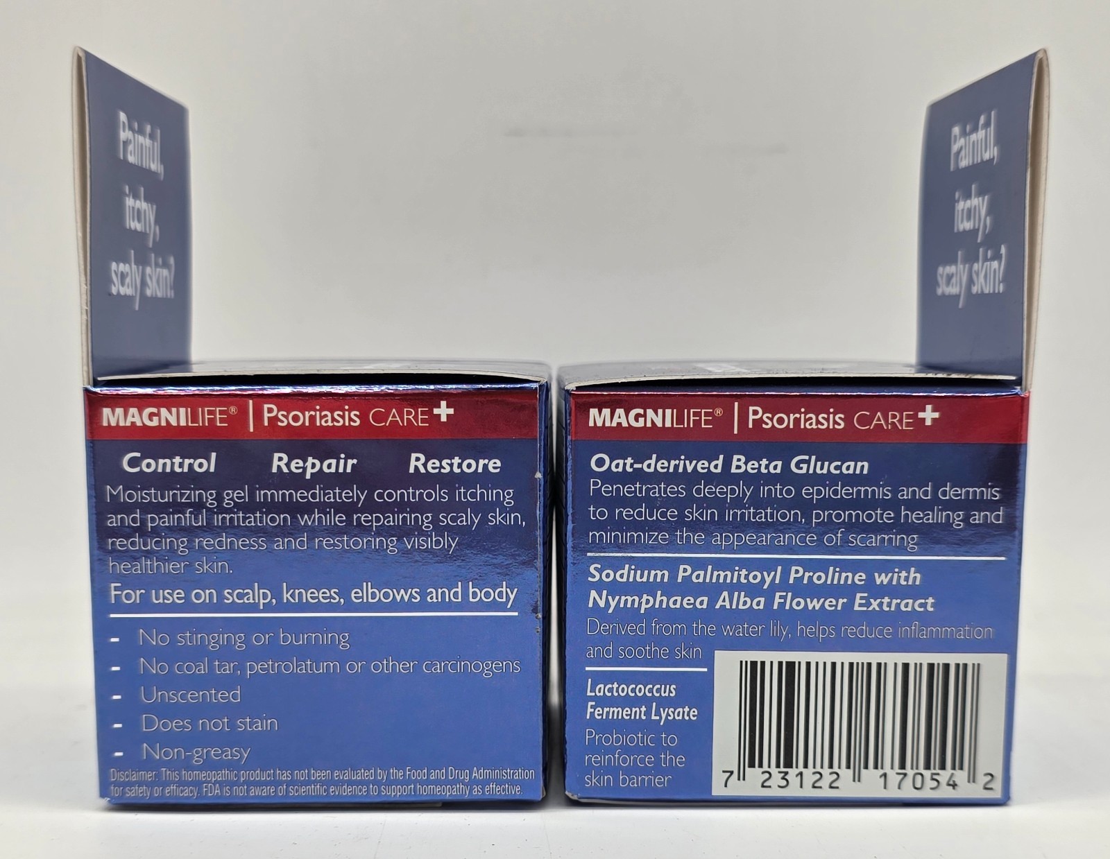 2PK MagniLife Psoriasis Care+ for Itchy Painful & Scaly Skin Non-Toxic 2 Oz Each