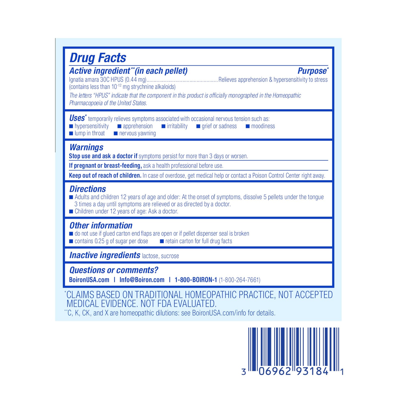 Boiron Ignatia Amara 30C Homeopathic Medicine for Relief from Emotional Stres…