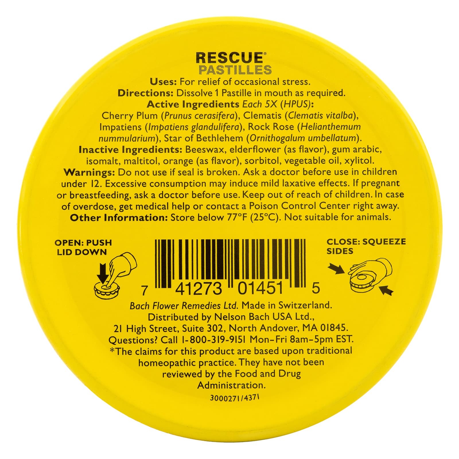 Bach RESCUE Stress Relief Orange 50g 1.7 oz, Clearance for Best By 03/2026