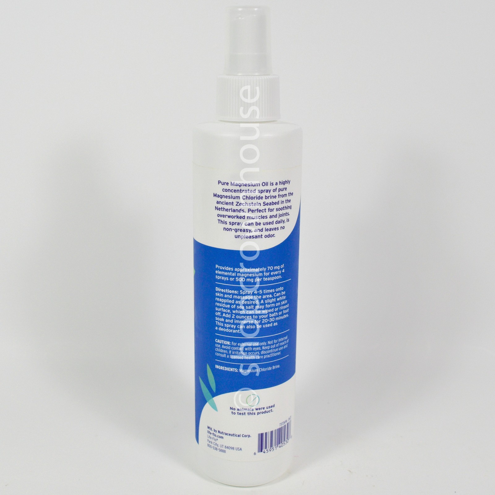 2 Life Flo Pure Magnesium Oil Spray 8 fl oz for Relief & Relaxation 02/2028