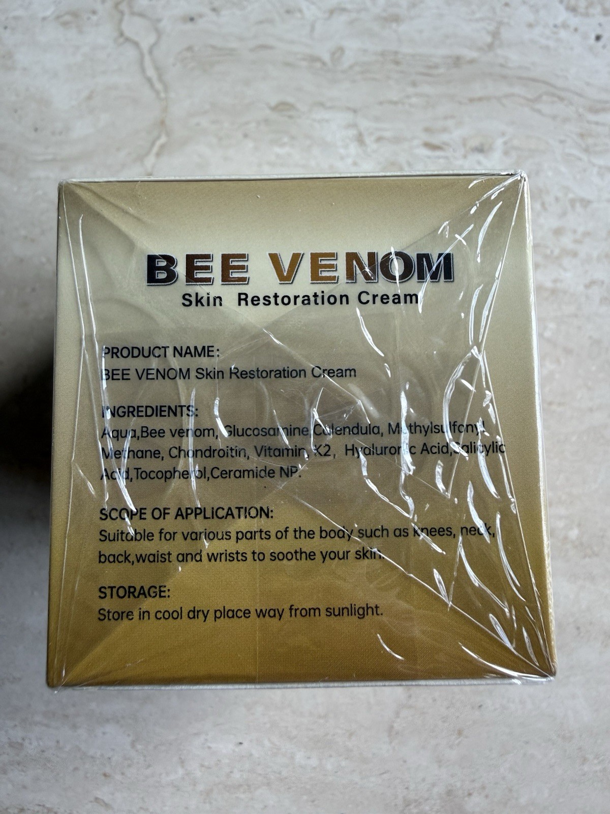 New! Bee Venom Skin Restoration Cream, Exp June 2028