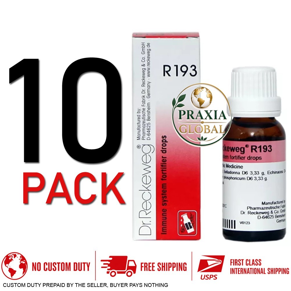 Dr Reckeweg R193 Drops 22ml SUPER SAVER PACK OF 10 Bottles