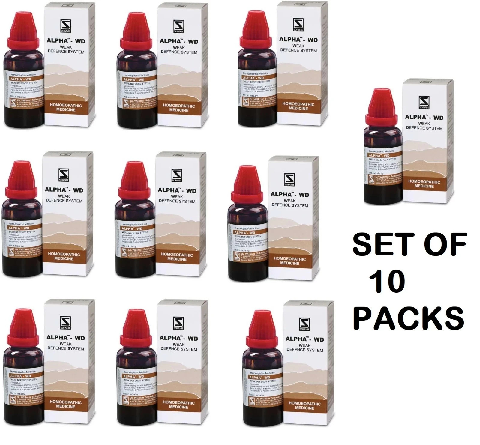 Alpha-WD Drops 30ml × 10 Schwabe India | Natural Support for Immune Defence