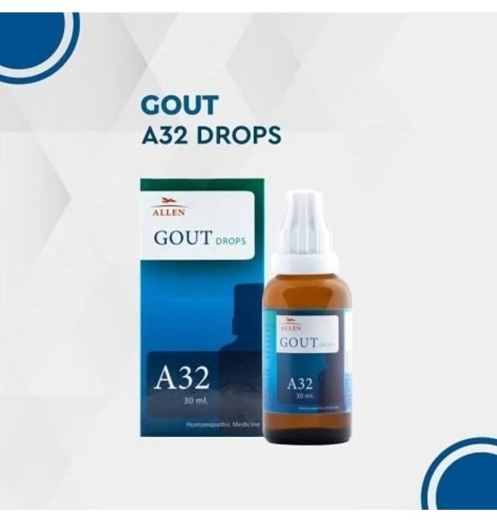 Allen A32 Gout Drops 30ML For Gout, Swollen, Stiff Joints, Tearing Pain in Joint