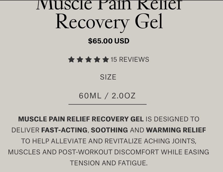 AFRICAN BOTANICS Muscle Pain Relief Recovery Gel 2 Fl Oz / 60 mL NEW/SEALED