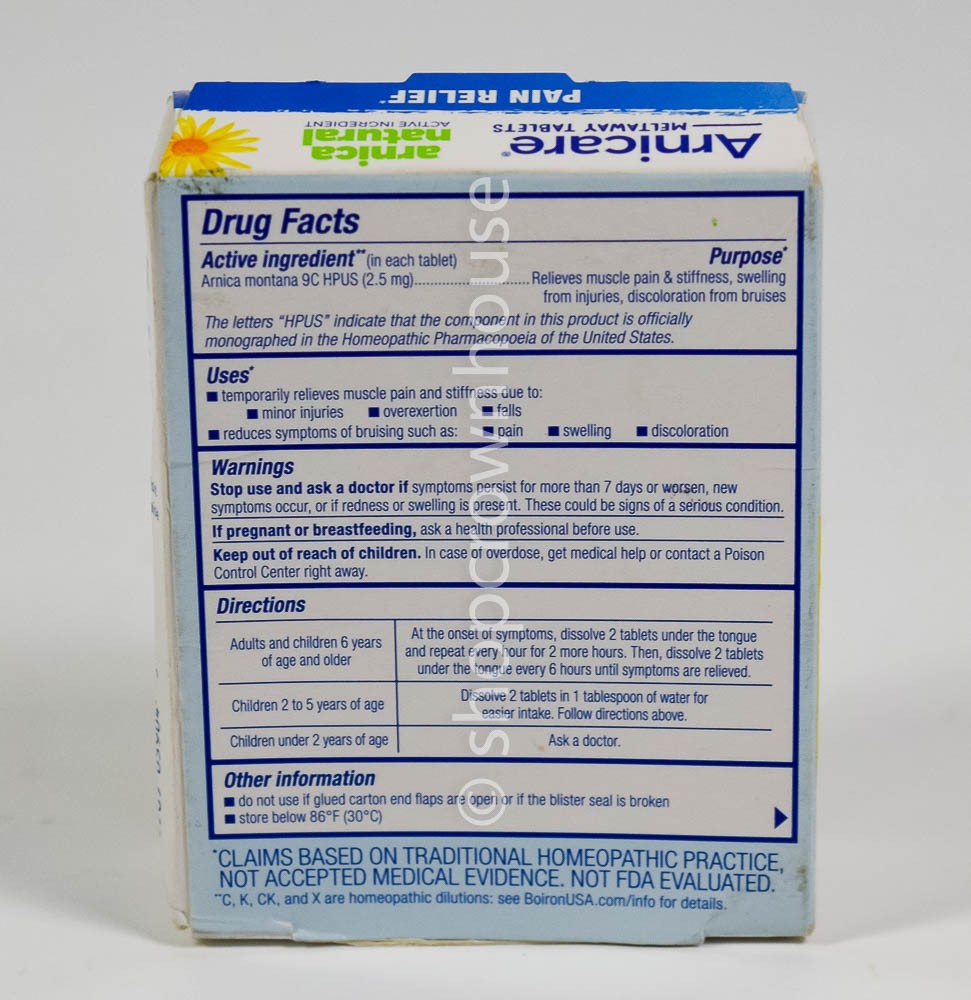 Boiron Arnicare ARNICA MONTANA Pain Relief 60 meltaway Tablet NIB 05/2029