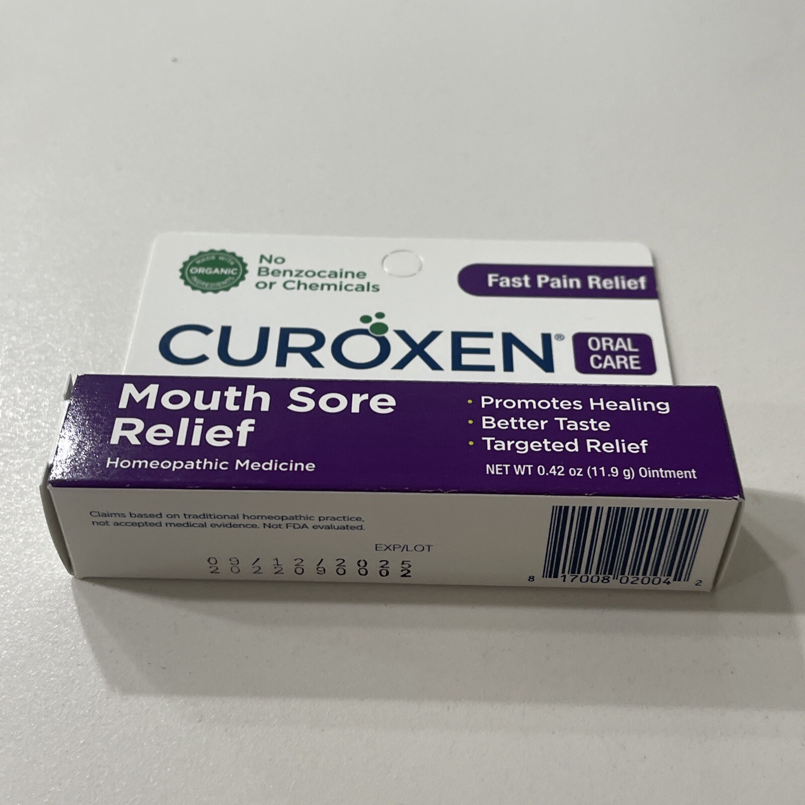 CUROXEN Organic Oral Care Mouth Sore Treatment Pain Relief No Chemicals Exp 9/25