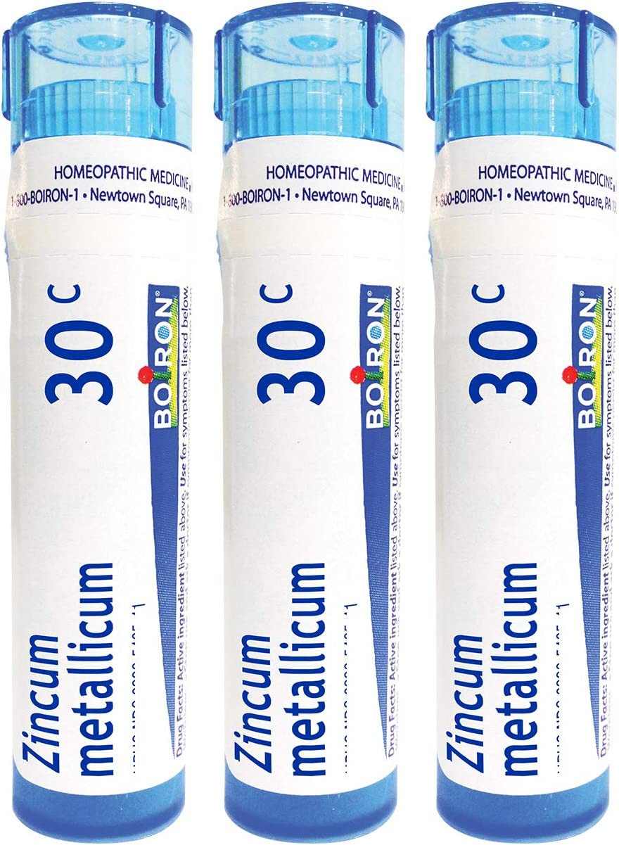 Boiron Zincum Metallicum, 80 Pellets, Homeopathic Medicine for Leg Cramps