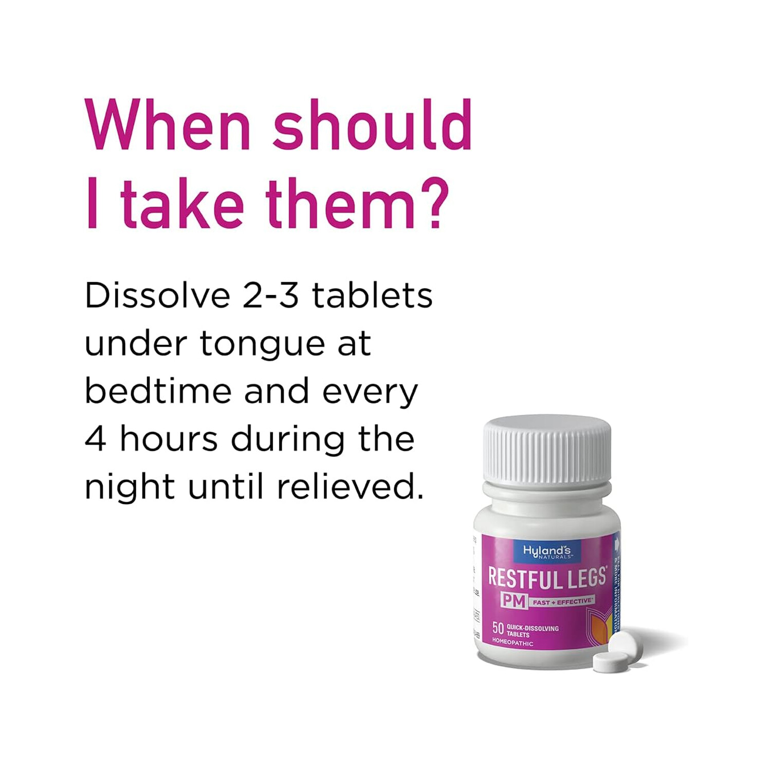 Hyland’s Restful Legs PM, 50 Quick-Dissolving Tablets