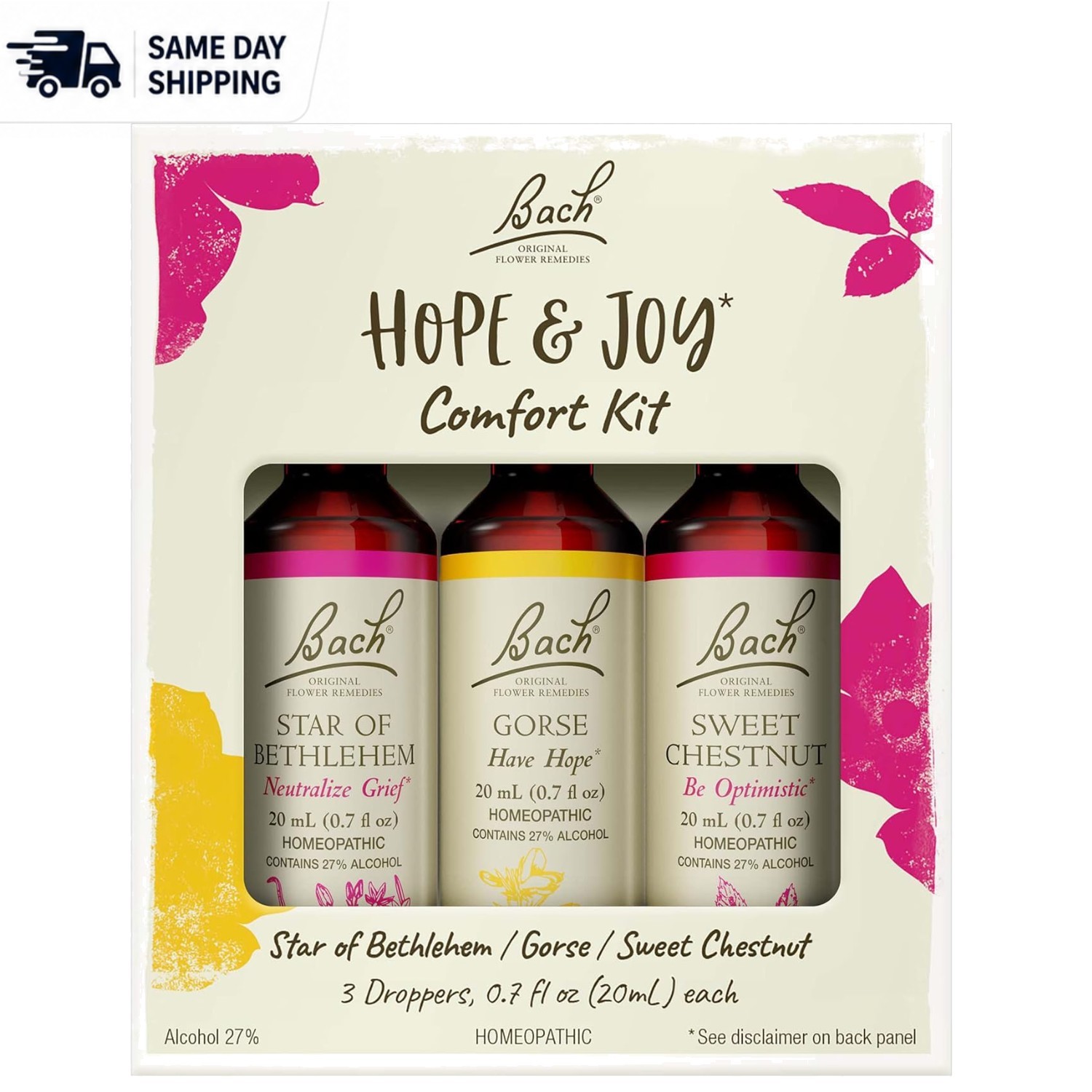 Bach’s Flower Remedies – Comfort and Optimism Kit, , 60ml Total