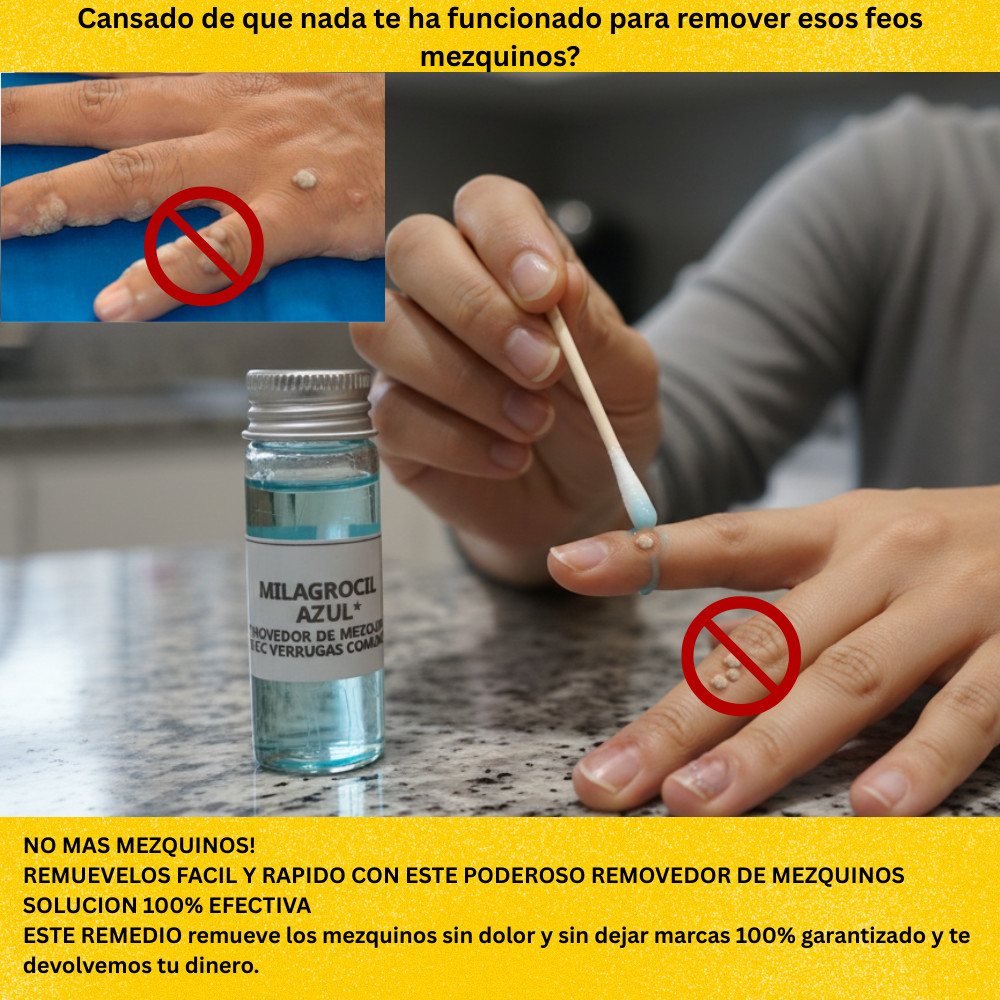 Remedio Para mezquinos o verrugas vulgares en Manos y Cuerpo Funciona Sin Dolor