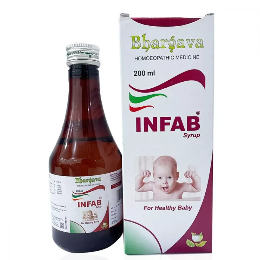 Bhargava Infab Syrup (200ml) For Teething Troubles, Indigestion, Flatulence