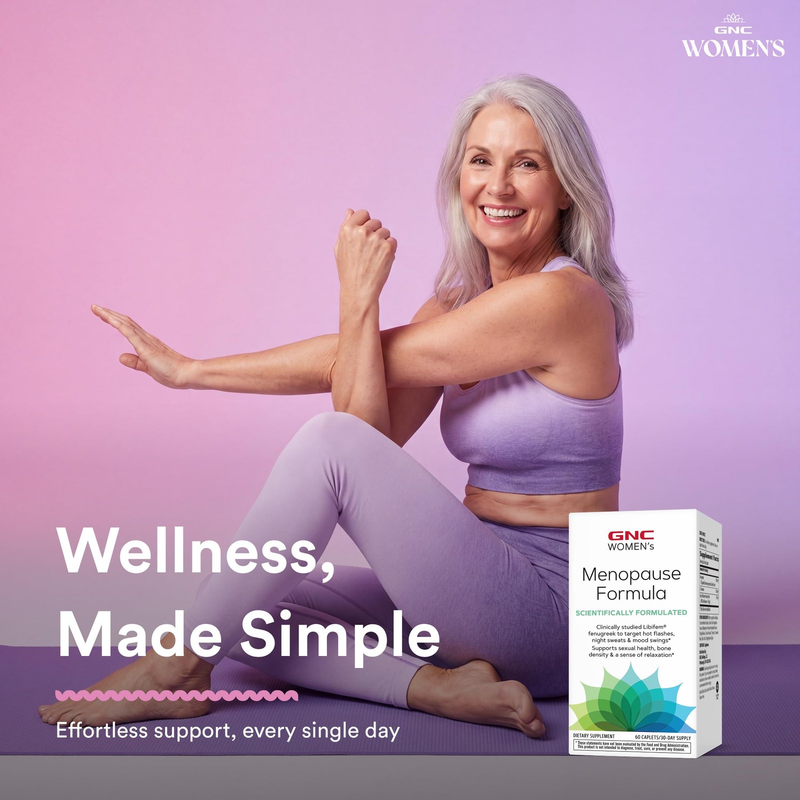 GNC Women’s Menopause Formula, 60 Caplets 60 Count (Pack of 1)