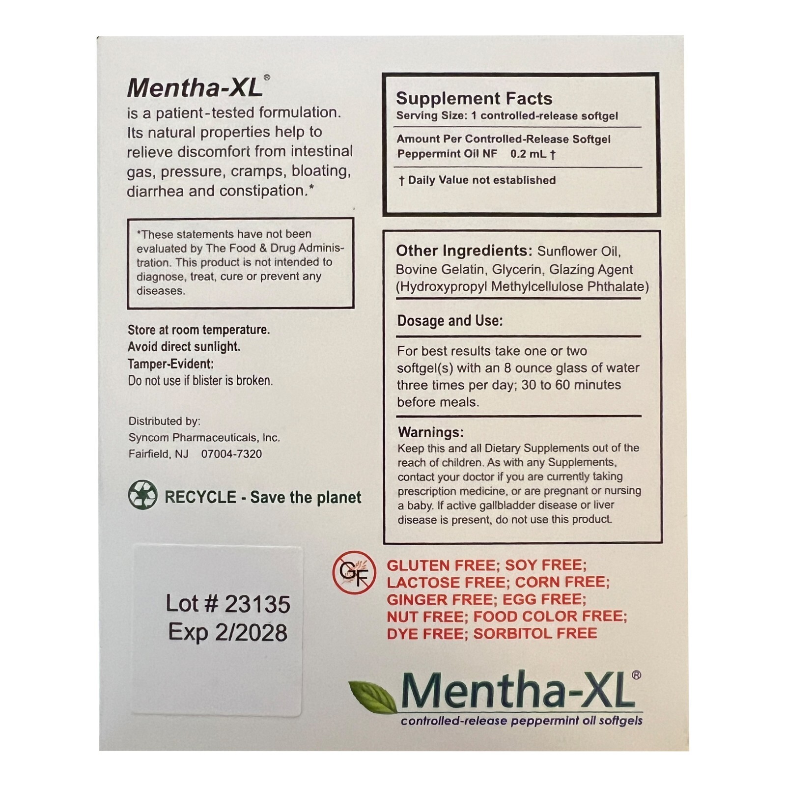 Mentha-XL 84cnt Softgels for IBS – – #1 Gastroenterologist Recommended Brand …