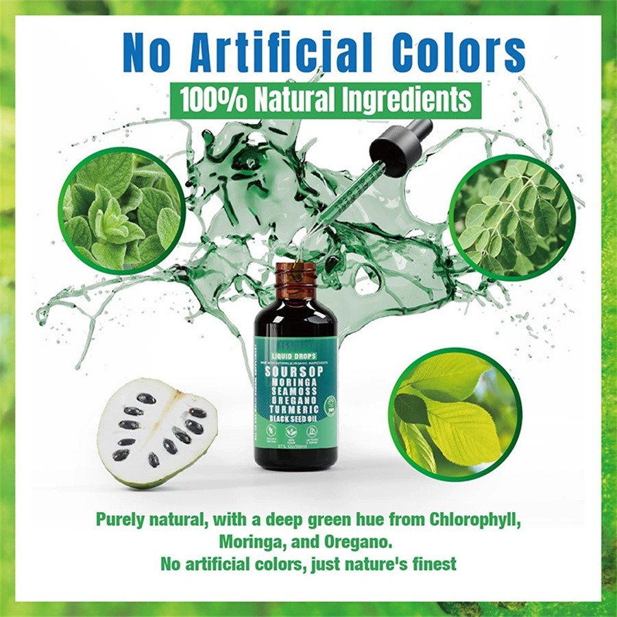 3PCS Vyxion Soursop Bitters Liquid Drops – Immunity, Liver, Gut & Antioxidant