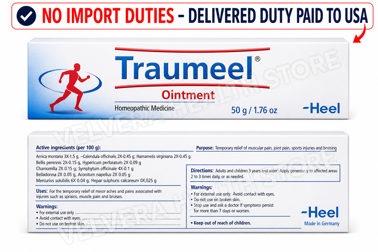 Heel Traumeel Homeopathic Ointment 50g Muscle Joint Pain Bruising SwellingRelief