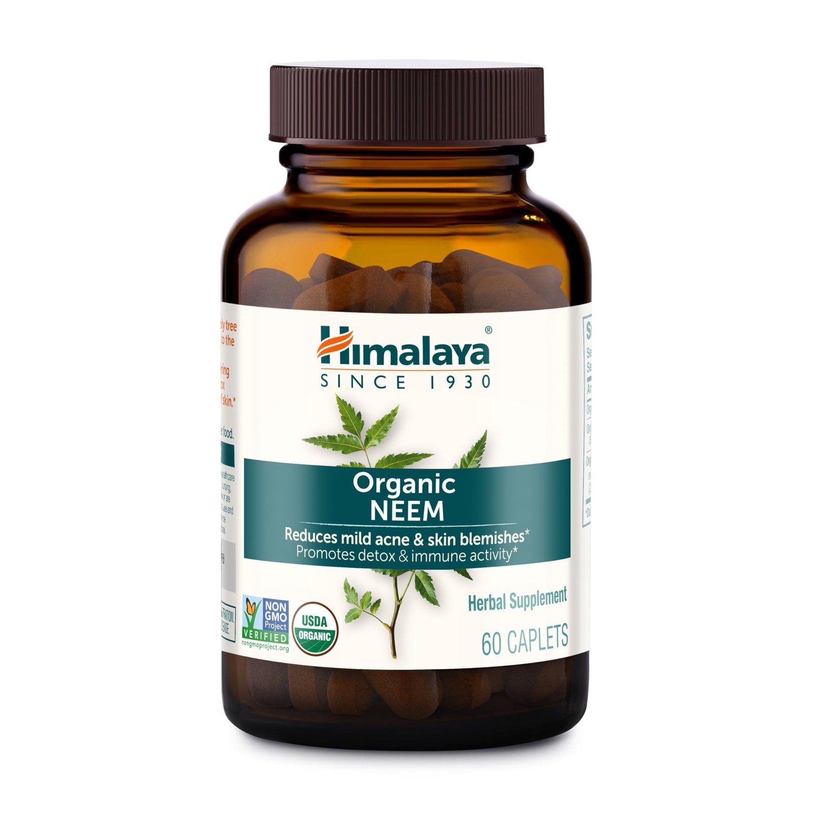 Himalaya Organic Neem, 60 Day Supply – Herbal Acne 60 Count (Pack of 1)