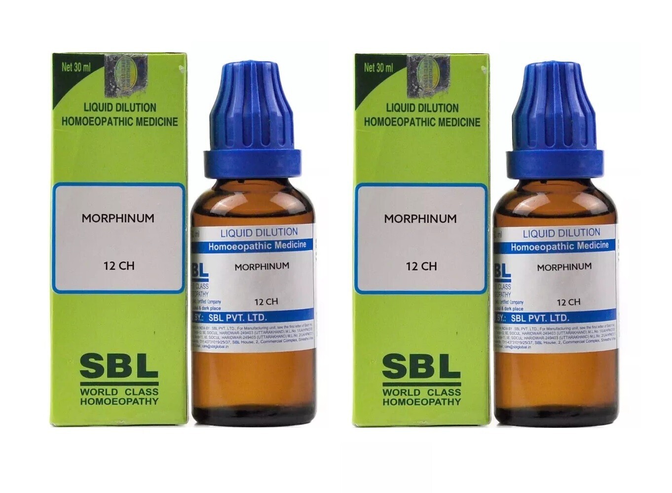 (2 Pack) SBL Homeopathic Morphinum 30 CH (30ml Each) Dilution