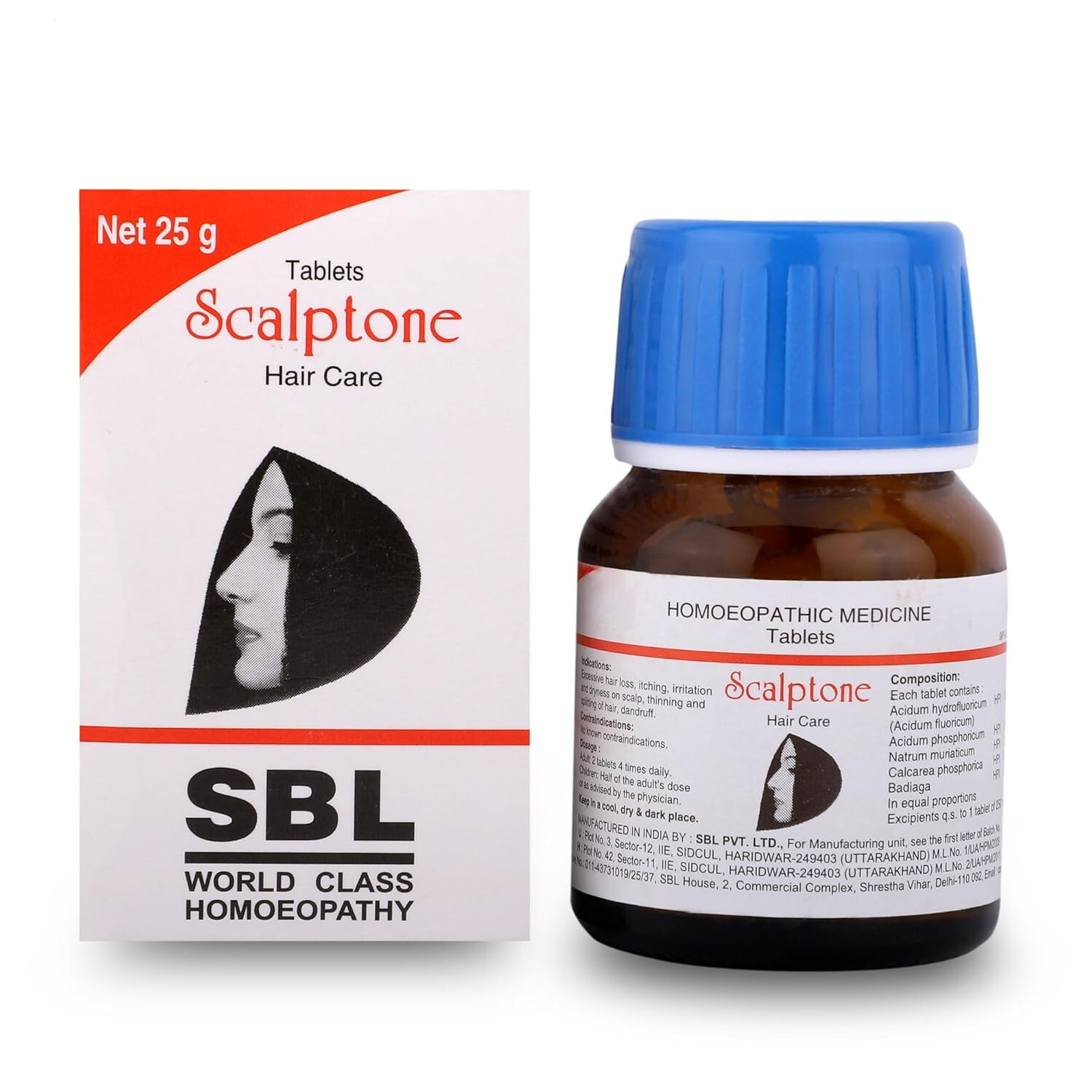 Scalptone Tablets SBL For Hair Loss, Dandruff, Itching Of Scalp, Eczema- 25 GM