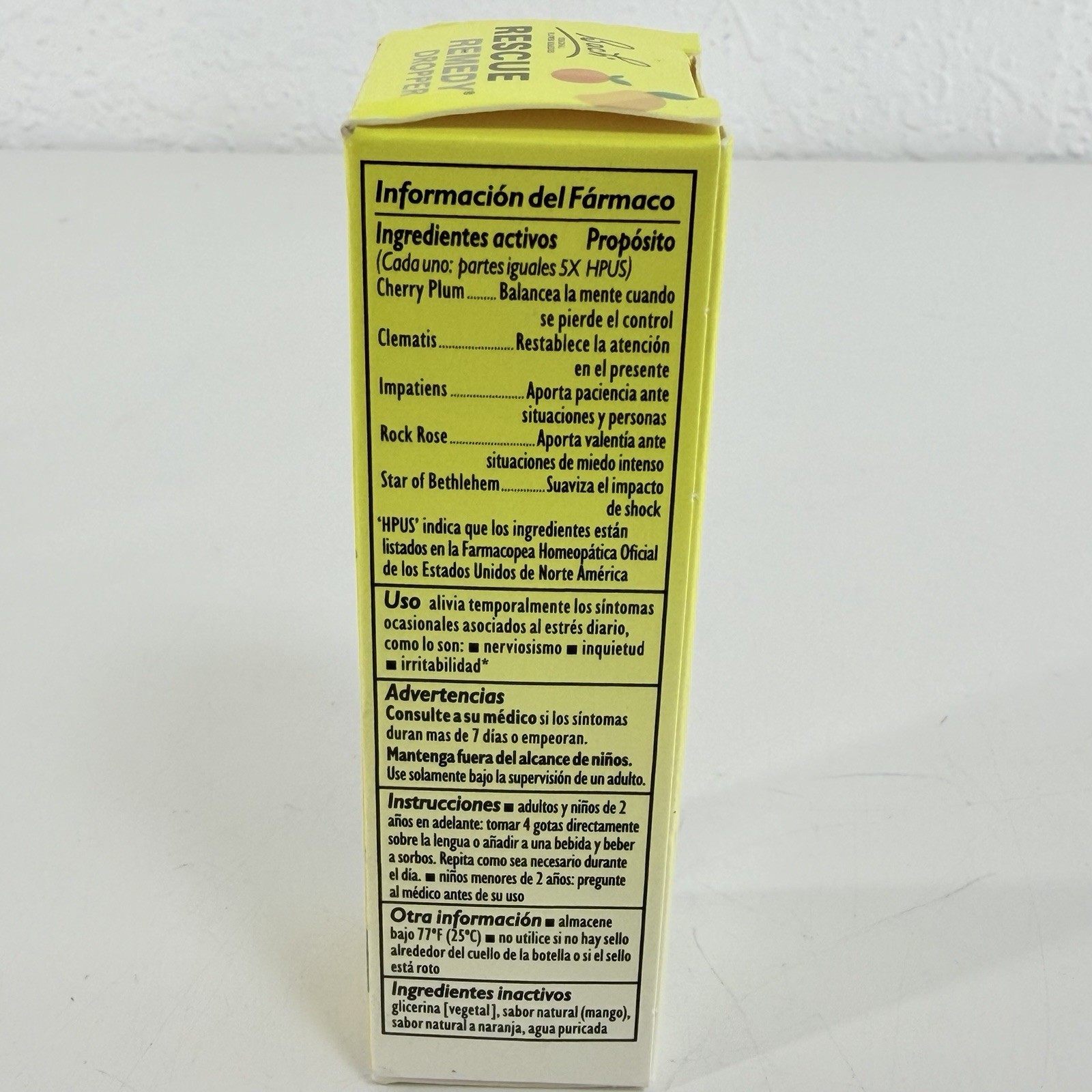 2 PACK, 0.7 fl oz (20mL) EACH bottle, Bach RESCUE REMEDY Dropper Orange Mango