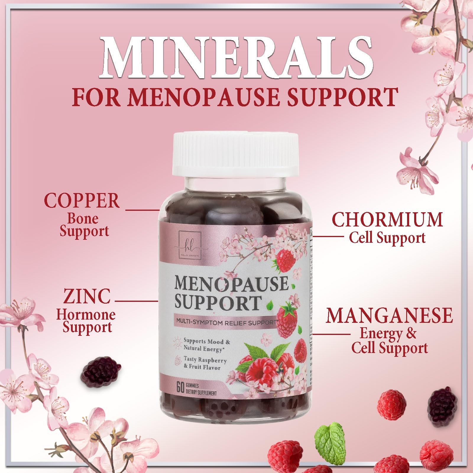 Menopause Supplement Gummies – Women’s Relief 60 Count (Pack of 1)