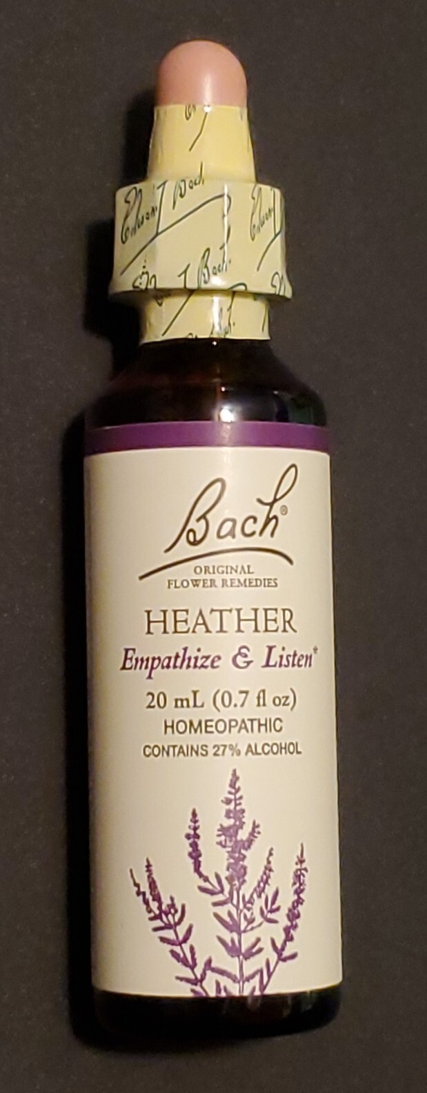 Bach Original Flower Remedy Dropper, 20 ml, Heather Flower Essence