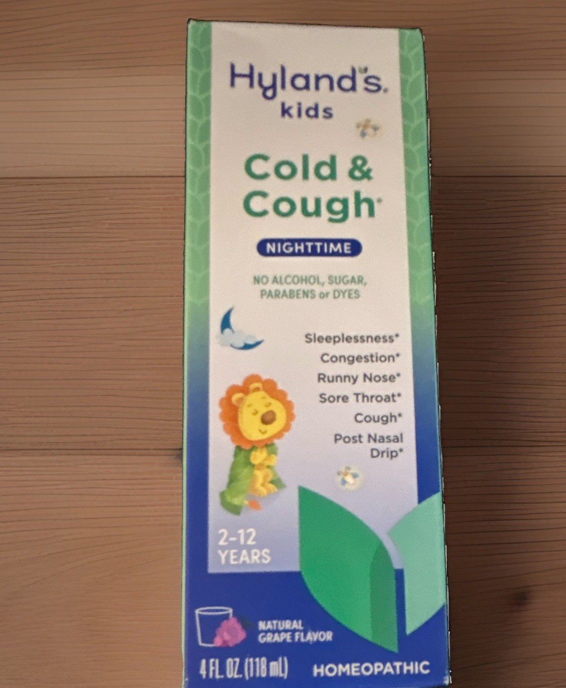 Hyland’s Kids Homeopathic Cold & Cough Day/Night Liquid Grape 4oz Lot 3