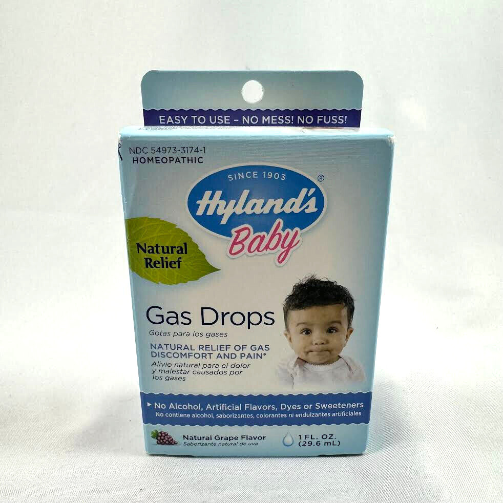 1 Hyland’s Gas Drops for Babies Baby, Natural Gas Relief, Grape Flavor, 1 Fl Oz