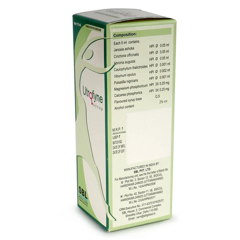 SBL Utrofyne Syrup 115ml x 3 | Female Wellness, Uterine Support | Free Ship USA