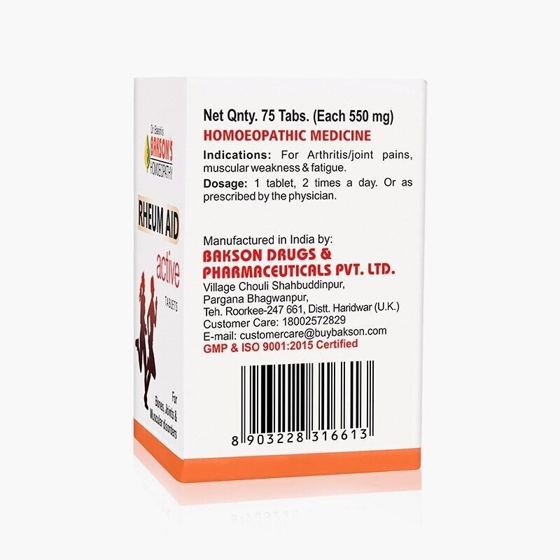 Bakson Homeopathy Rheum Aid Active Tablet (75tab)
