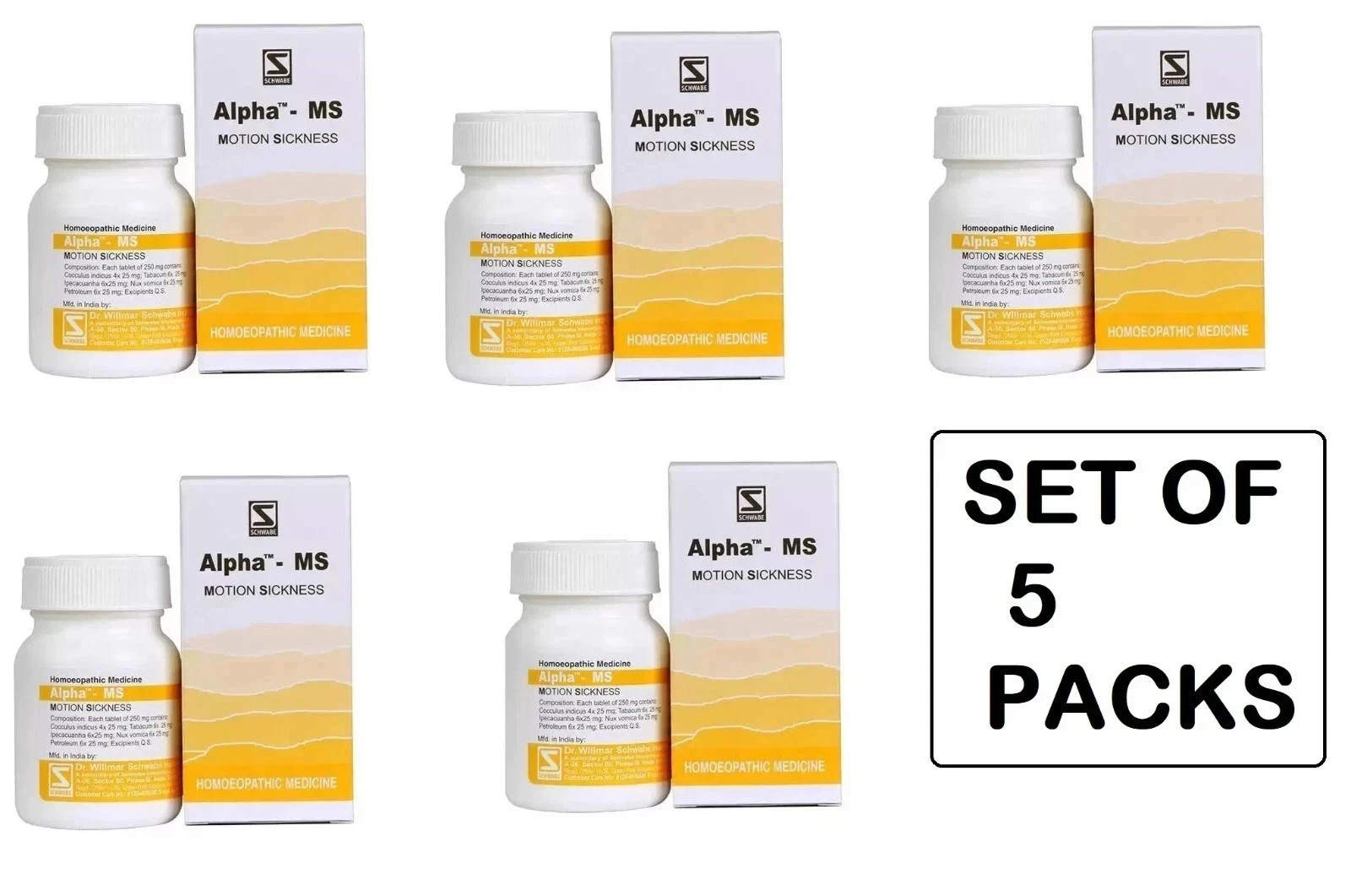 Alpha‑MS Tablets 20g × 5 | Homeopathic Tablet & Homeopathic Remedies