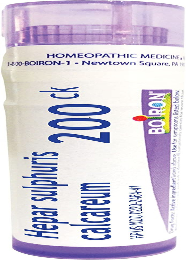 Boiron Hepar Sulphuris Calcareum, 80 Pellets, Homeopathic Medicine for Cough
