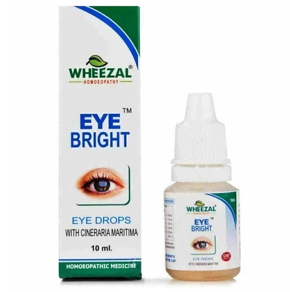 2 X Wheezal Homeopathic Medicine Eye Bright Drops 10ml Each