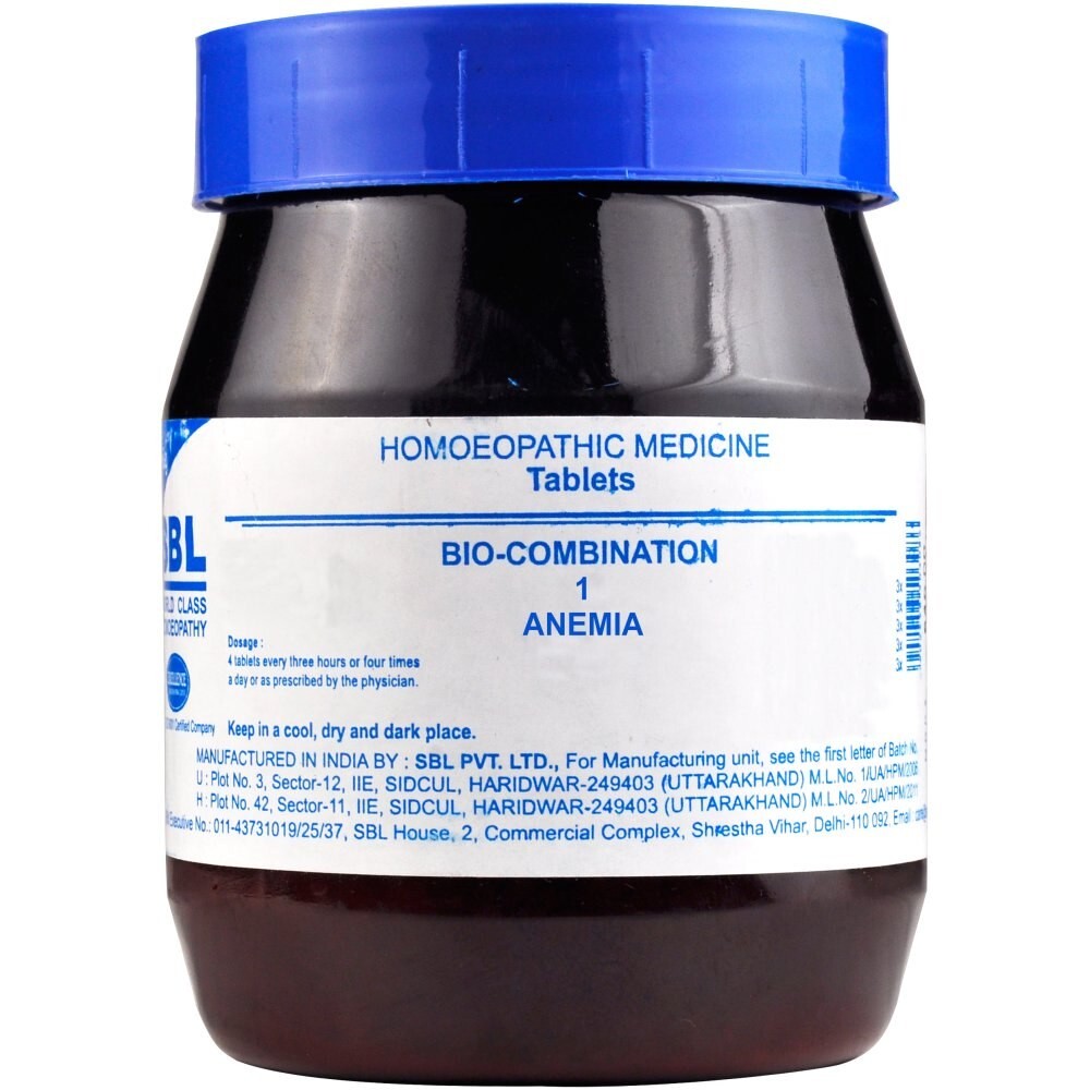 SBL Homoeopathic Bio-Combination -1, 450g Tablets For Anemia