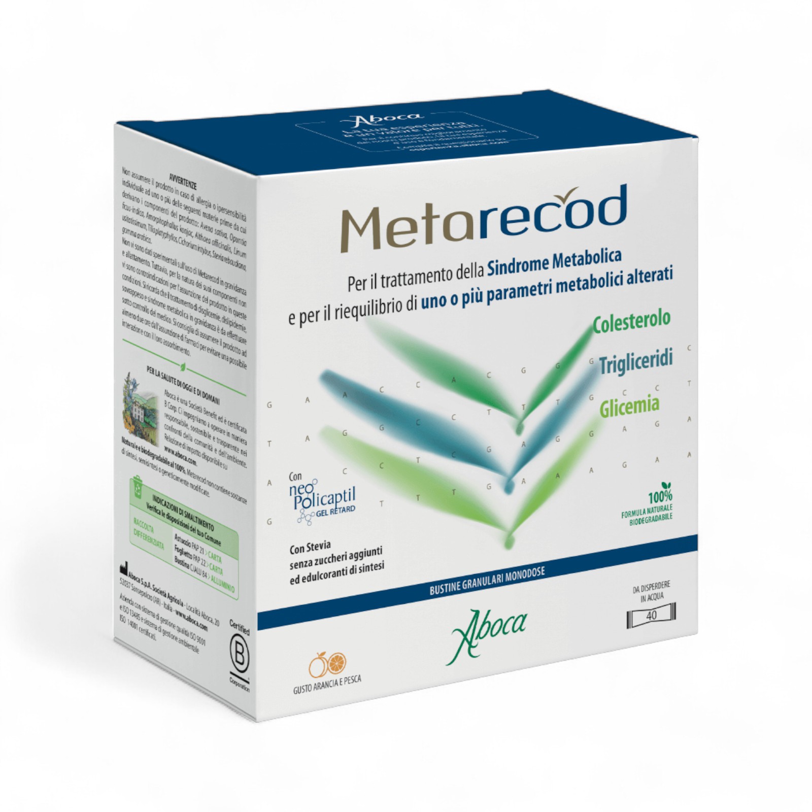 Aboca Metarecod Granular Bags Rebalances Metabolic Parameters 40 Bags