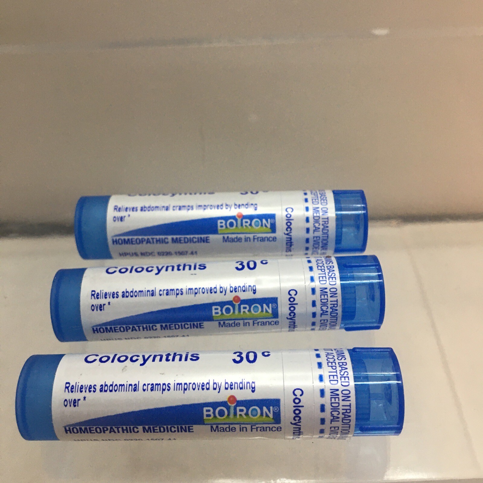 3 X Boiron Colocynthis 30 C, 80 Pellets EXP 6/2028