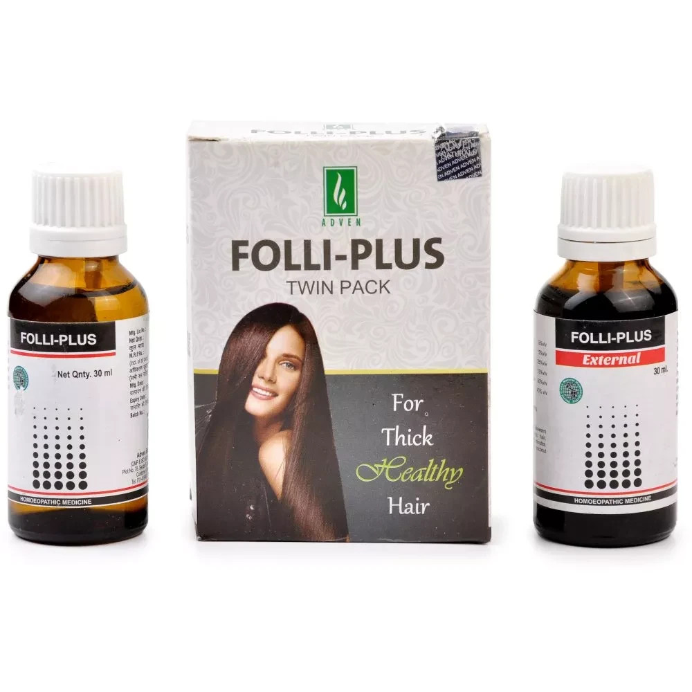 Adven Folli Plus Combo (Internal & External) 60ml Reduces Hair Thinning,hairfall