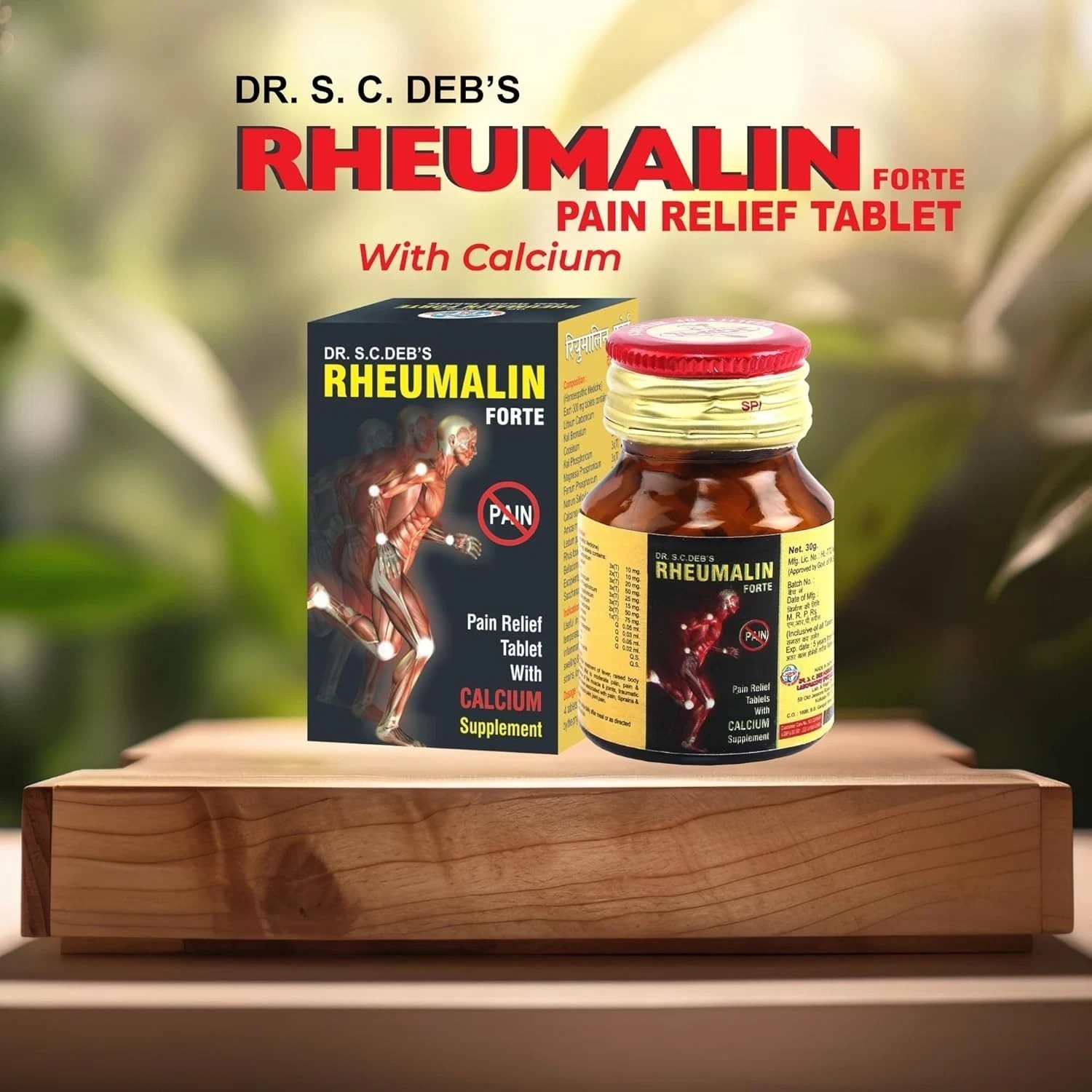 DR. S. C. DEB’S Rheumalin Forte Homeopathic Pain Relief Tablets 30g m262