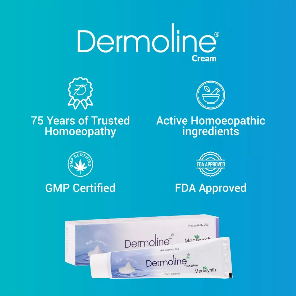 5X Medisynth Dermoline Plus Cream 20g | Homeopathic Topical Cream | External Use