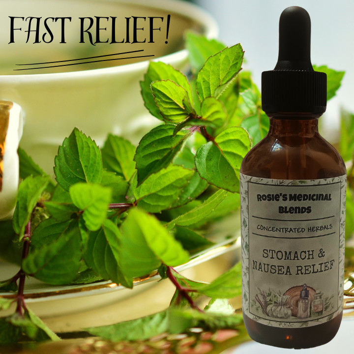 Stomach & Nausea Relief | Organic Herbal Extract Tincture | GERD | Ulcer | Gas