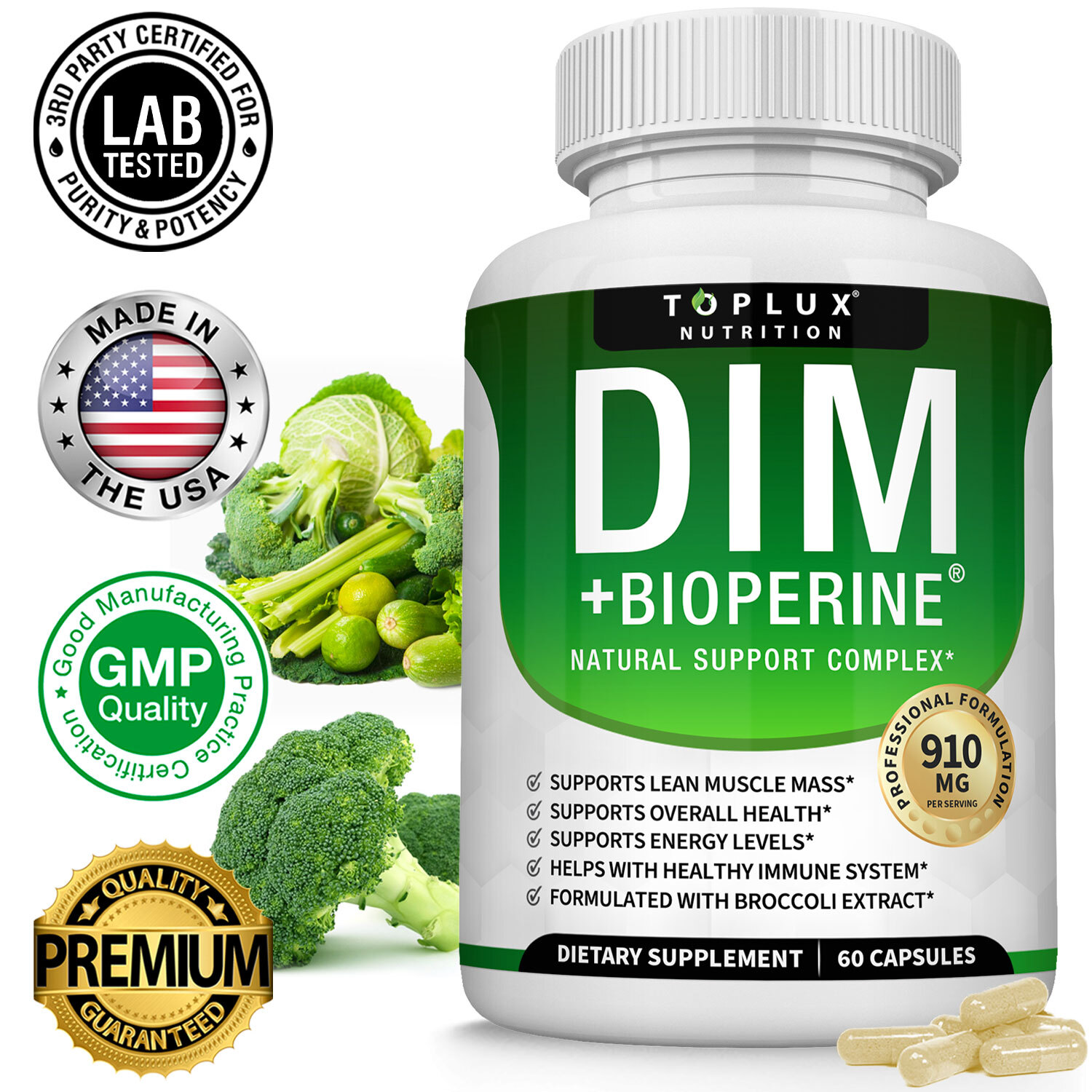 ▶DIM Supplement Pills BioPerine for Menopause, PCOS, Estrogen Metabolism&Balance