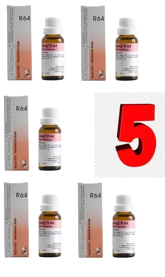 Dr Reckeweg R64 Drops 22ml ×5 | Natural Kidney Wellness & Urinary Balance Aid