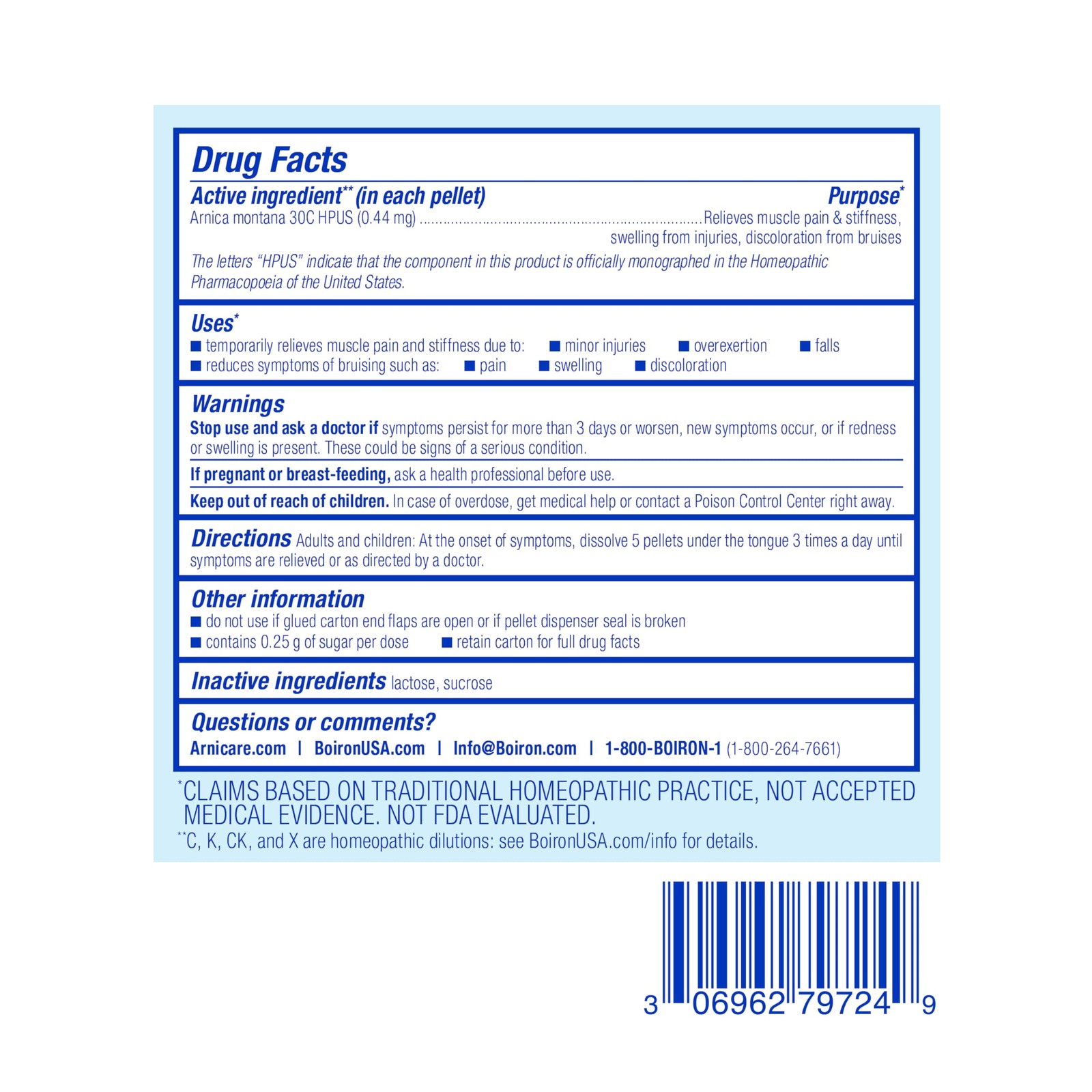 Arnica Montana 30C Homeopathic Medicine for Relief from Muscle Pain, 240 Pellets