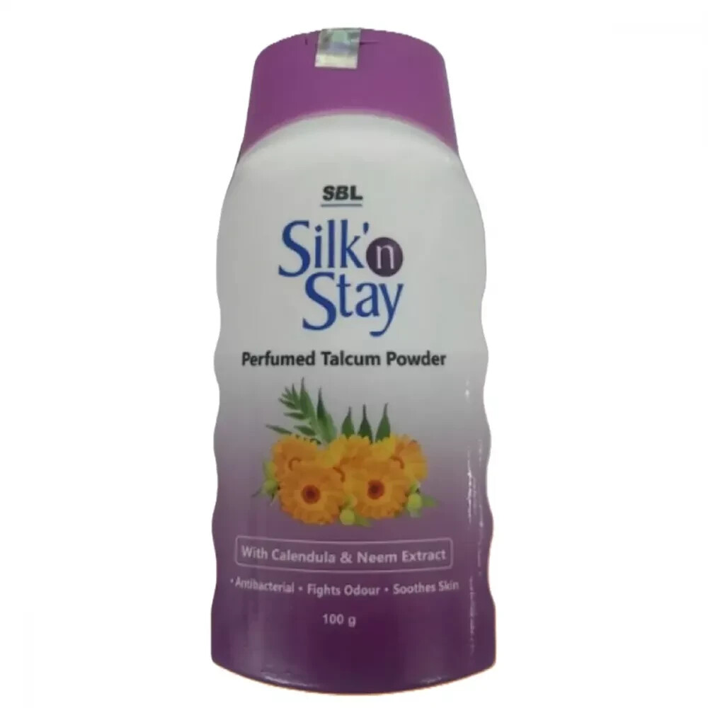 SBL Silk N Stay Talcum Powder (100g) Homeopathic Free Shipping World Wide